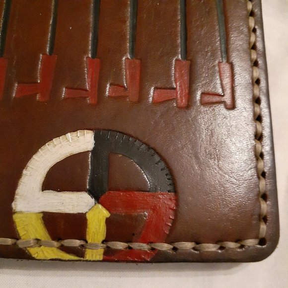 STOWE PROVISIONS - 'Peace' Mens Bifold BI-Fold Wallet Tough, Full Grain Leather - Picture 7 of 8